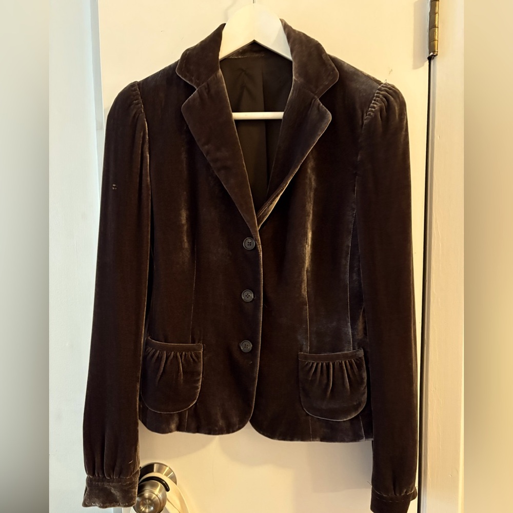 Silk velvet jacket size small/4